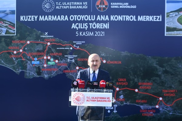 Akıllı Ulaşım Sistemleriyle Donatılan Kuzey Marmara Otoyolu Ana Kontrol Merkezi Açıldı